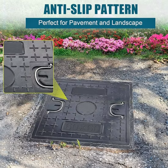 복합 수지 맨홀 뚜껑 En124 B125 플라스틱 SMC 맨홀 뚜껑 유리 섬유 FRP 하수구 배수구 커버