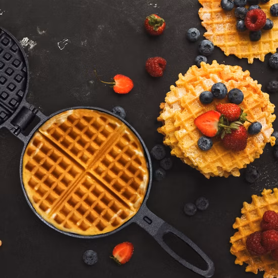 붙지 않는 주철 와플 메이커 와플 아이언 캠프 쿠커